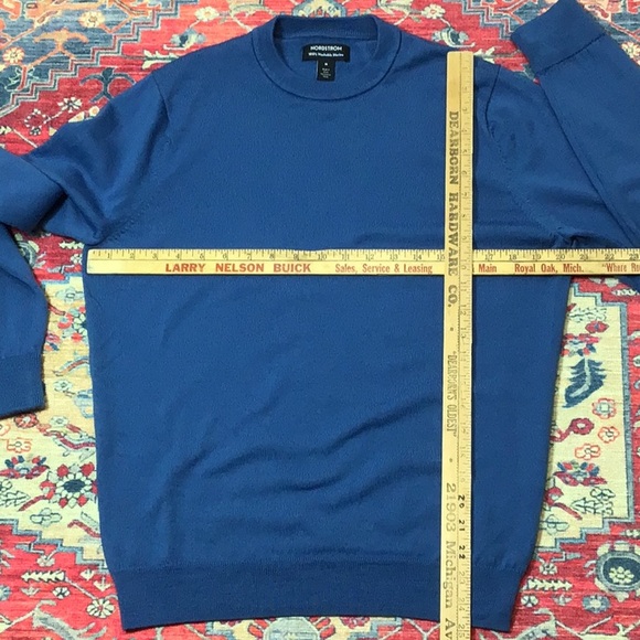 ❄️ Nordstrom Men's Washable Merino Wool Knit Sweater in Blue - Picture 4 of 7